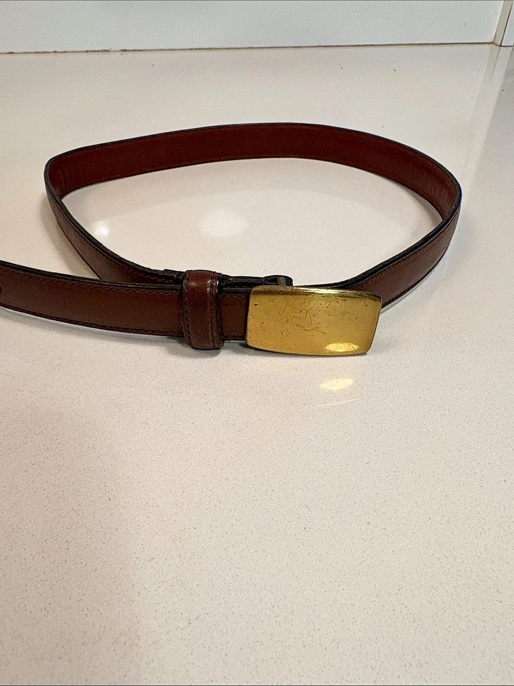 Vintage Brown Leather Dooney & Bourke Belt